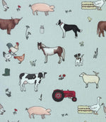 Farmyard Friends Fabric / Eggshell