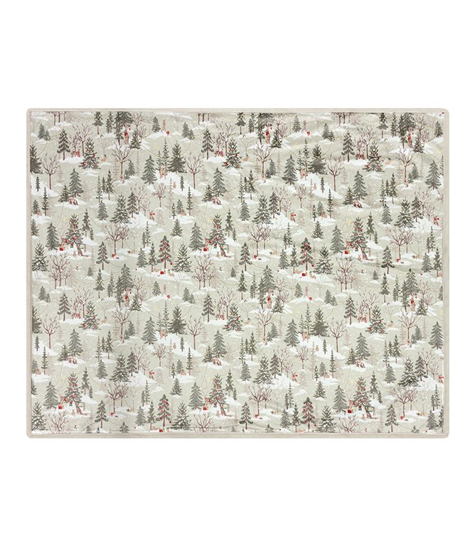 Forest Festivities Faux Fur Natural Throw