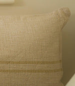 Small Carbis Bay 2 Stripe Cushion Antique Cream