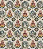 Talia designer fabric with small scale floral motif and intricate repeating botanical pattern, suitable for curtains blinds cushions and upholstery