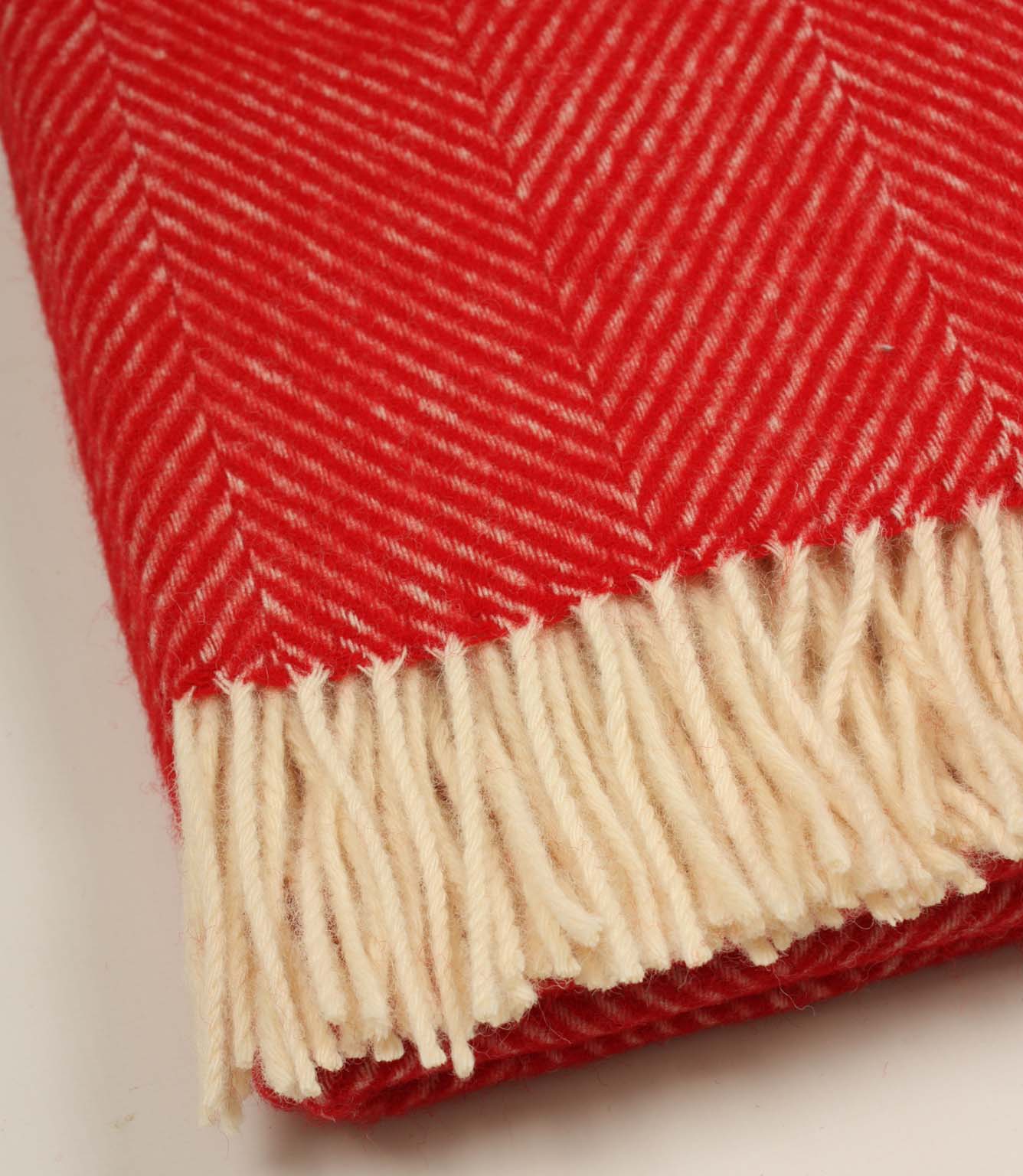 Herringbone Pillarbox Red Throw