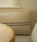 Small Carbis Bay 2 Stripe Cushion Blue