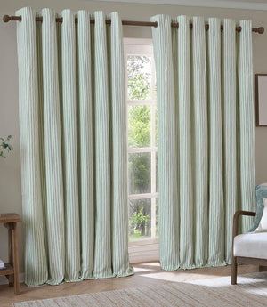 Hebden Eucalyptus Blackout Eyelet Curtains