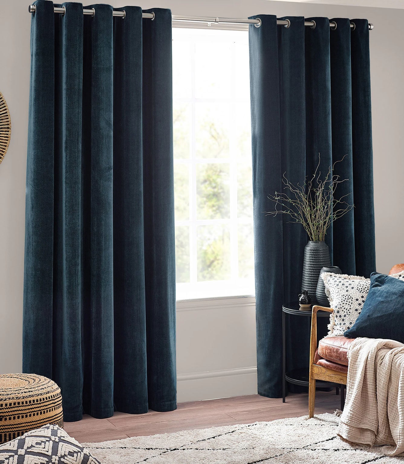 Heavy Chenille Fabric / Navy