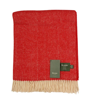 Herringbone Pillarbox Red Throw