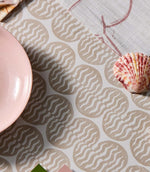 Raft Stripe Print Fabric / Dusk Pink