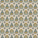 Seamless repeat of Talia designer fabric showing detailed small scale floral design for upholstery curtains and soft furnishings