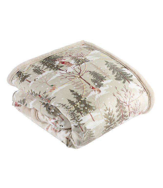 Forest Festivities Faux Fur Natural Throw