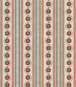 Seamless repeat of Indira Stripe designer fabric showing striped layout with repeating floral motif for upholstery and soft furnishings