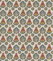Seamless repeat of Talia designer fabric showing detailed small scale floral design for upholstery curtains and soft furnishings