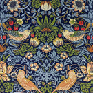 Strawberry Thief Velvet Fabric / Bluebell