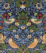 Strawberry Thief Velvet Fabric / Bluebell