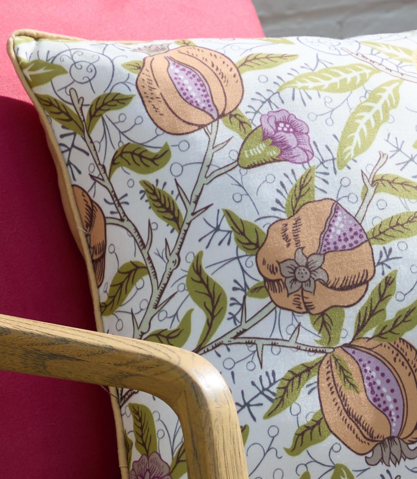 Fruits Lemon / Lime Piped Outdoor Cushion