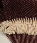 Herringbone Maroon Throw