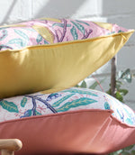 Fruits Coral / Lemon Piped Outdoor Cushion