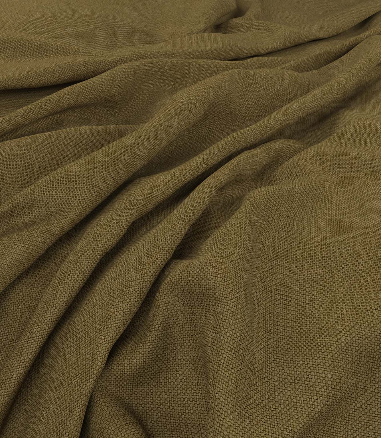 Antique Linen Fabric / Olive