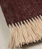 Herringbone Maroon Throw