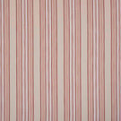 Woven stripe fabric with alternating fine and wider vertical lines in warm red tones on a soft neutral background, featuring gentle texture and a relaxed, classic feel.