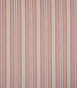 Woven stripe fabric with alternating fine and wider vertical lines in warm red tones on a soft neutral background, featuring gentle texture and a relaxed, classic feel.
