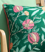 Fruits Forest Green / Lemon Piped Outdoor Cushion