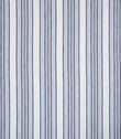 Woven stripe fabric featuring alternating narrow and wide vertical lines in soft blue tones on a light neutral background, with subtle texture and a balanced, tailored appearance.