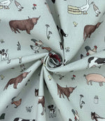 Farmyard Friends Fabric / Eggshell