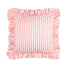 Millie Ruffle Pink Striped Outdoor Cushion