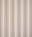 Woven stripe upholstery fabric in soft beige and neutral tones with fine linear detailing and subtle texture.