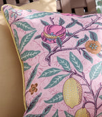 Fruits Blush Pink / Lemon Piped Outdoor Cushion