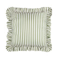 Millie Ruffle Green Striped Outdoor Cushion