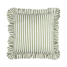 Millie Ruffle Green Striped Outdoor Cushion