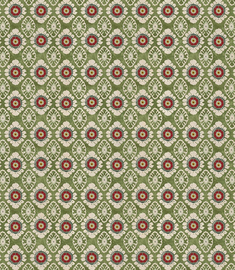 Seamless repeat of Maya designer fabric showing small scale floral design for upholstery curtains and soft furnishings
