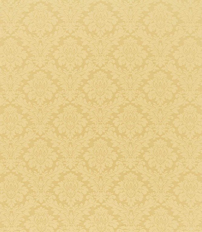 Lymington Damask Fabric / Gold - Just Fabrics