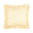 Millie Ruffle Yellow Striped Outdoor Cushion