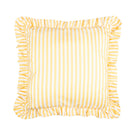 Millie Ruffle Yellow Striped Outdoor Cushion