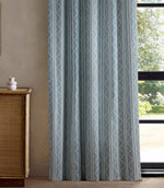 Split Pea Print Fabric / Coast Blue