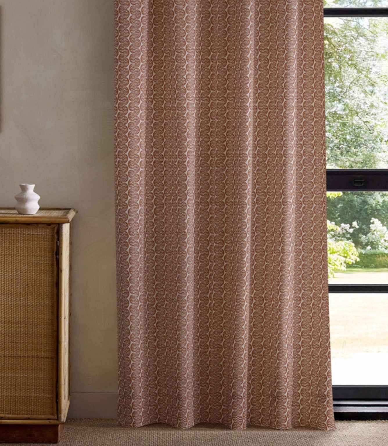 Raft Stripe Print Fabric / Rust