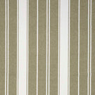 Woven stripe fabric with wide and narrow vertical lines in muted olive green and warm neutral tones, offering a natural, relaxed look with soft texture.