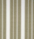 Woven stripe fabric with wide and narrow vertical lines in muted olive green and warm neutral tones, offering a natural, relaxed look with soft texture.