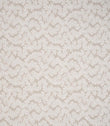 Detailed view of foliage patterned woven fabric with an organic, layered design in warm neutral and cream tones.