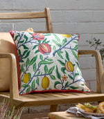Fruits Yellow / Tomato Piped Outdoor Cushion