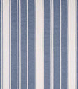 Woven stripe fabric with alternating wide and fine vertical lines in soft blue and cream tones, creating a fresh, coastal-inspired striped pattern with a lightly textured finish.
