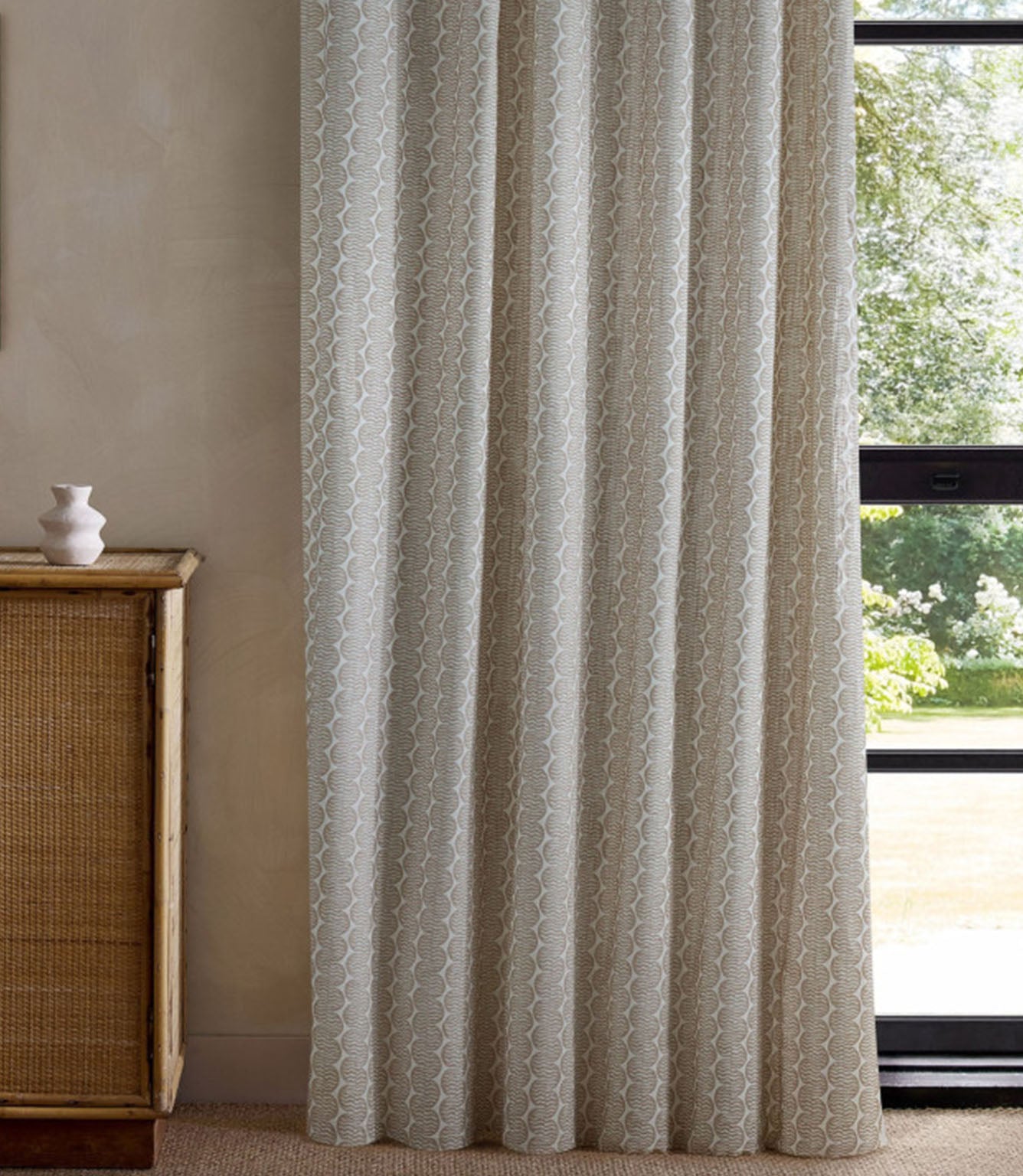 Raft Stripe Print Fabric / Mushroom