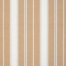 Woven stripe fabric with alternating wide and narrow vertical lines in warm sandy beige and soft cream tones, creating a relaxed coastal-inspired look with subtle texture.