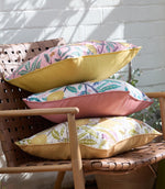 Fruits Blush Pink / Lemon Piped Outdoor Cushion