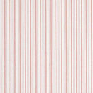 Woven stripe fabric featuring narrow vertical lines in warm red and soft blush tones on a light neutral background, creating a delicate, rhythmic pattern with a lightly textured finish.