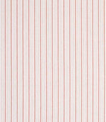 Woven stripe fabric featuring narrow vertical lines in warm red and soft blush tones on a light neutral background, creating a delicate, rhythmic pattern with a lightly textured finish.