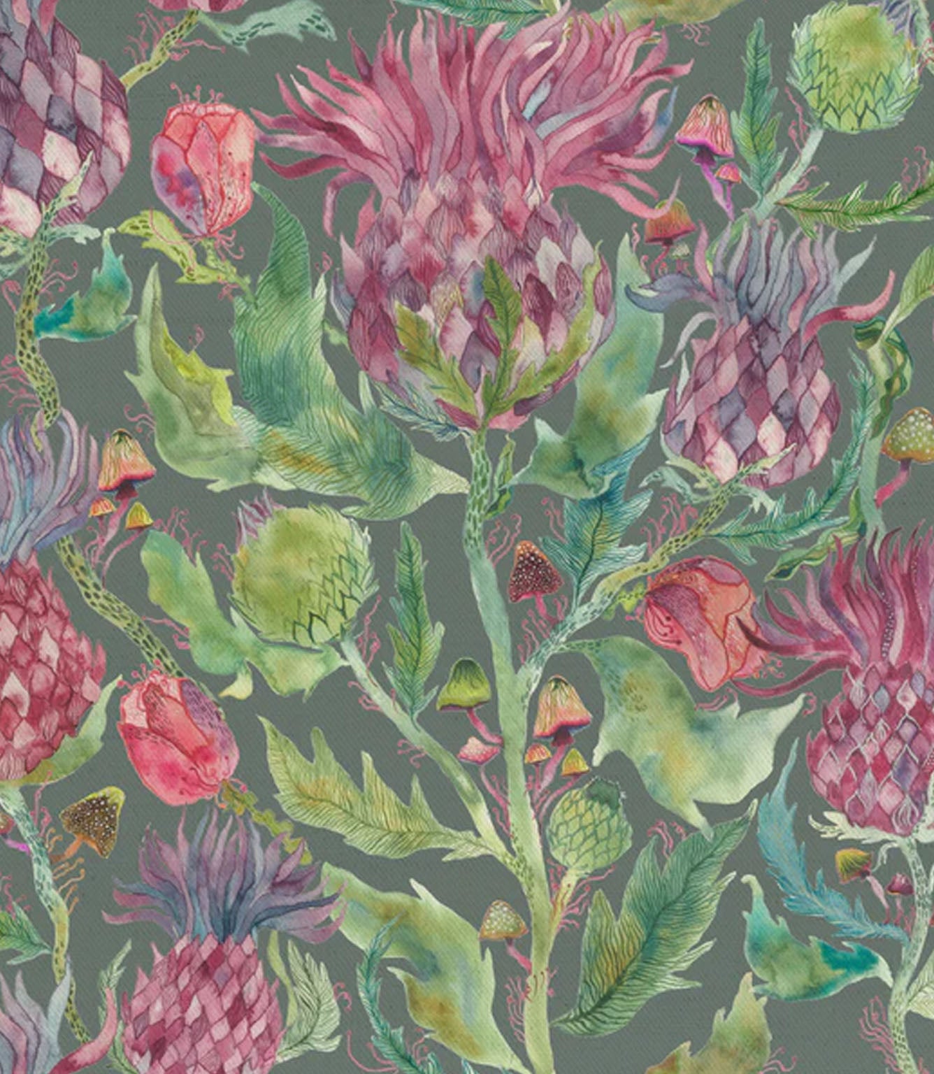 Fairytale Bristles Fabric / Forest