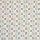 Contemporary upholstery fabric with a small-scale woven stripe pattern in soft green and neutral tones on a light ground.