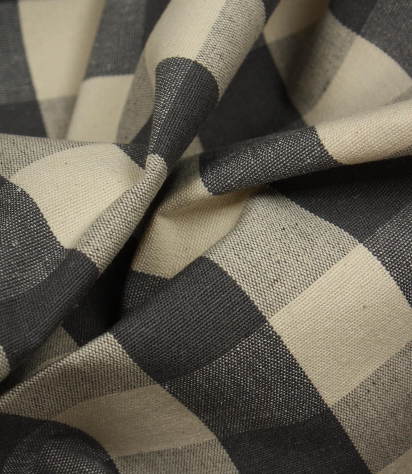 JF Gingham Fabric / Grey
